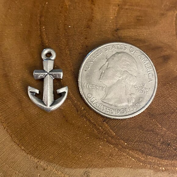 RETIRED James Avery Cross Anchor Charm, Sterling Silver - Picture 3 of 3